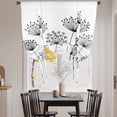 thumbnail image 3 of Black Dandelion Tie Up Curtains for Windows, Adjustable Balloon Window Shades, Country Modern Minimalist Flower Kitchen Window Treatments Adjustable Roll Up Curtain for Basement/Nursery 52"x45", 3 of 8