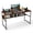 Rustic Brown, variant on Furnibear 55x24 Inch Computer Desk with Built-In Power Outlets, USB Ports and Storage Shelf, Rustic Brown