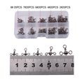 thumbnail image 2 of <p>Fishing Swivels, 3 Fork Fish Tackle 5 Sizes Nickel Plated Iron Free Rotation  For Outdoor</p>, 2 of 7