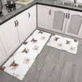 thumbnail image 2 of Highland Cow and Flower Print Anti Fatigue Kitchen Rugs Set Of 2, Non Slip Washable Decorative Floor Mats for Kitchen Sink Laundry, 17"x30" and 17"x47", 2 of 6