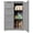 Gray, variant on 33'' Small Food Pantry Cabinet with Doors and Shelves, Noelse Wooden Kitchen Storage Cabinet with 4 Drawers for Kitchen Organization, White