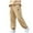 Khaki F06 Boys Cargo Pants Size 8, variant on Girls Uniform Pants Stretchy Boys Cargo Joggers Elastic Waist Casual Teens Boy Sweatpants Kids Workout Active Jogger Pants with Pockets 3-14 Years