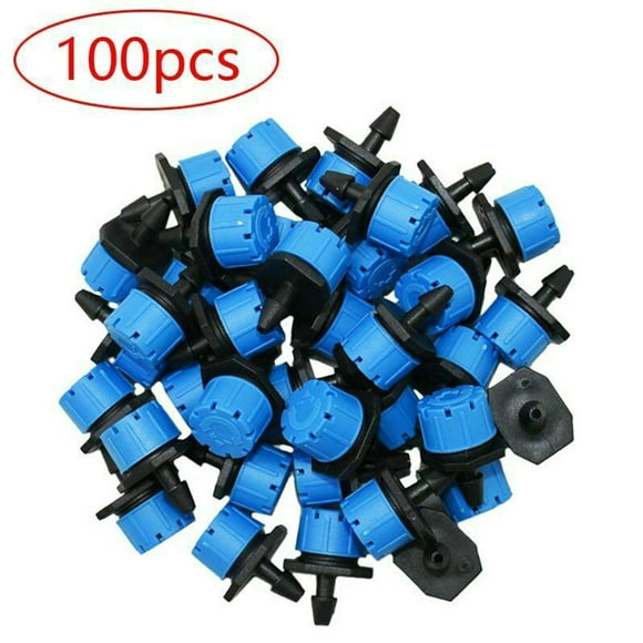 Goteador de riego por goteo Boquilla de plástico de riego por goteo ajustable de 8 orificios, 100 piezas kenally HA004433-06