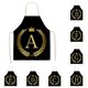 thumbnail image 1 of Delantal de cocina suave al tacto impermeable lino patrón del alfabeto impreso cocina babero largo suministros para el hogar, 1 of 2