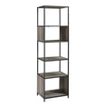 thumbnail image 2 of 70" Metal and Wood Tower - Grey Wash, 2 of 5