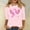 Pink, variant on Breast Cancer Print Tops Casual Pullover Blouse Wowen's Graphic Tees Long Sleeve Shirts Fall Winter Crewneck Comfy Shirts Dark Gray S