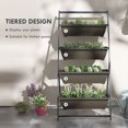 thumbnail image 4 of Outsunny Outdoor 4-Tier Raised Garden Bed with 4 Planter Boxes, Brown, 4 of 10