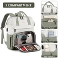 thumbnail image 3 of Mochila para portátil Focdod Women Work de 15.6 pulgadas con puerto USB, color beige, 3 of 8