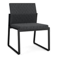 thumbnail image 1 of Gansett Reception Waiting Armless Guest Chair / Black Steel / Dark Gray, 1 of 5