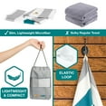 thumbnail image 5 of SUN CUBE Microfiber Beach Towel, Quick Dry Sand Free Beach Towel, Lightweight, Compact for Travel Swim Sports Camping, Packable Sand Resistant Towel Adult, Light Grey 60x30 Inches, 5 of 8