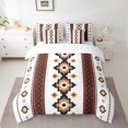 thumbnail image 2 of Homewish Rustic Aztec 7pcs Bedding Comforter Set,Bohemain Geometric Triangle Queen Bedding Sets,White Brown Queen Sheet Sets For Men Women,Ultra Soft Home Decor Reversible, 2 of 8