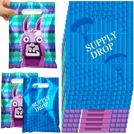 Haxpacal Video Game CORNET Goodie Bags 50Pcs Llama Treat Candy Plastic Bags for Llama Bag Video Game Theme Party Supplies Gamer's Birthday Party Decorations