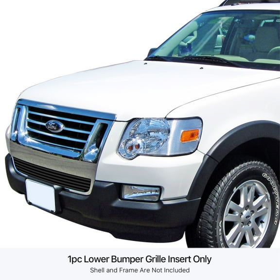 Stainless Steel Lower Bumper Black Stainless Steel Billet Grille 2007-2010 Ford Sport Trac Not For Adrenalin