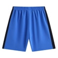thumbnail image 4 of Boys Solid Mesh Athletic Training Basketball Shorts Running Gym Workout Shorts Knee Length No Pocket for Kids Blue 9 Years-10 Years, 4 of 4
