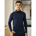 thumbnail image 4 of Coshow Men's Turtleneck T shirt Casual Lightweight Cotton Slim Fit Basic Pullover Tops, 4 of 5