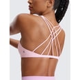thumbnail image 4 of Top deportivo CRZ YOGA con espalda de tiras y soporte medio rosa XL, 4 of 5