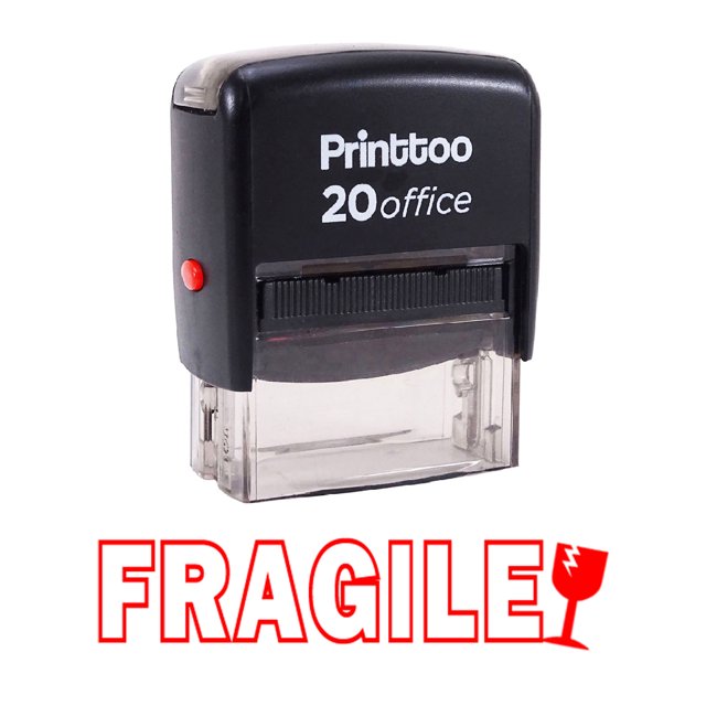 Printtoo Office Stationary FRAGILE Self Inking Rubber Stamp Stamp-Red