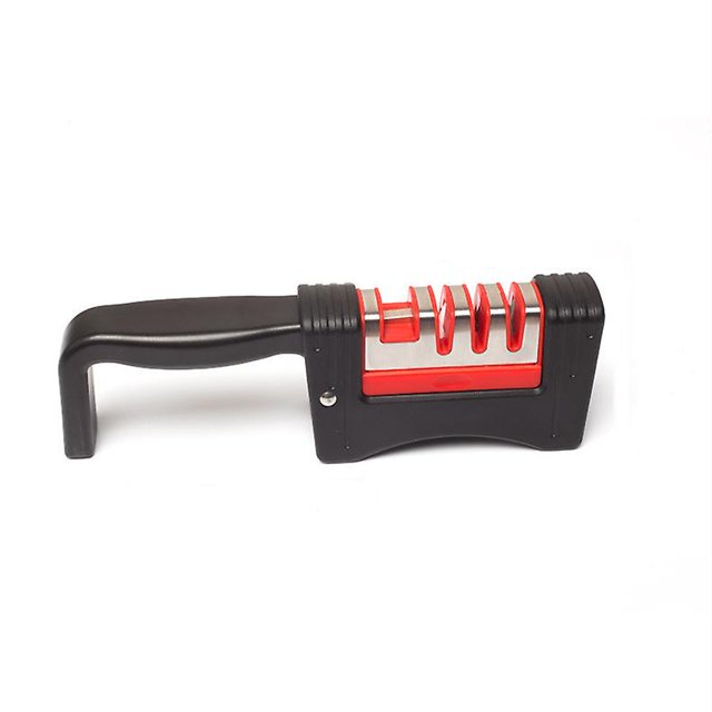 Juego de afilador de cuchillos 4 en 1, herramienta multifunción para afilar cuchillos de cocina, 22 cm x 7 cm x 3 cm, color negro