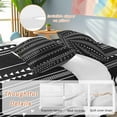 thumbnail image 2 of Triangle Stripes Geometric Bedding Duvet Cover Set Twin Size 4 Pieces Boho Abstract Black Background Bedding Set with Zipper Closure, 1 Comforter Cover 68x86 Inches 1 Flat Sheet & 2 Pillow Cases, 2 of 7