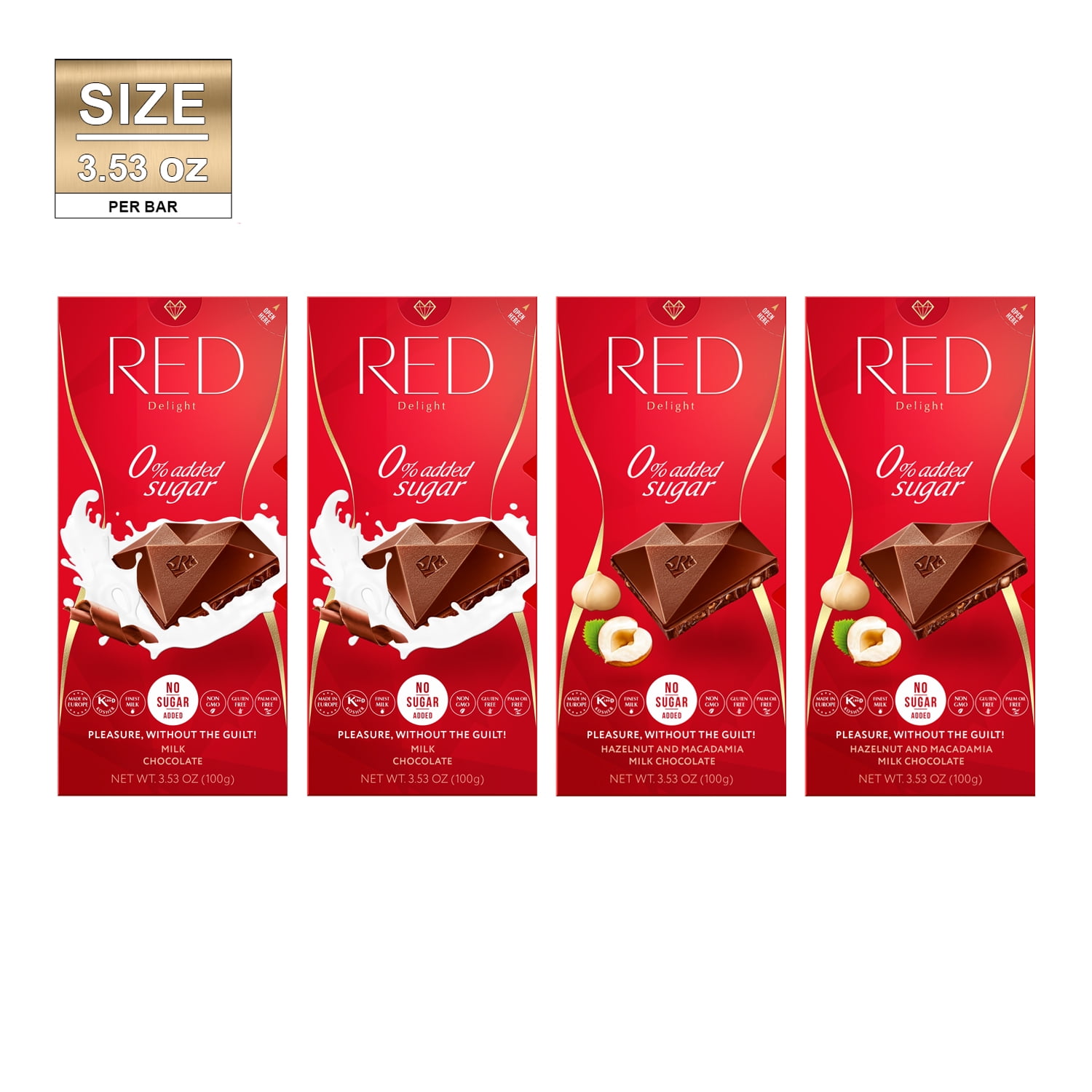 RED Chocolate Milk Chocolate Lovers Pack