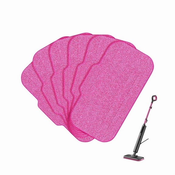 Schenley 6-Pack Microfiber Pads, Washable & Reusable Replacement Mop Pads, Compatible with Schenley Steam Mop SLFCSM054
