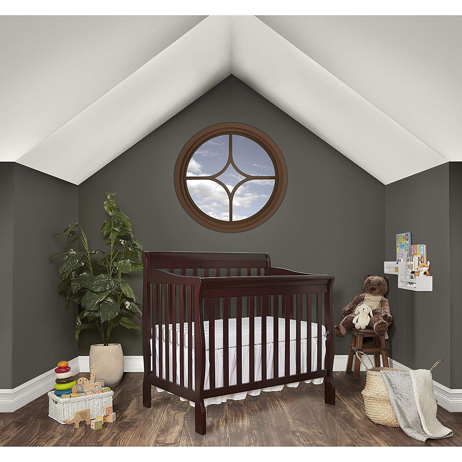 Dream On Me Nursery Essentials Bundle of Dream On Me Aden Convertible 4-in-1 Mini Crib, Dream On Me Ashton Changing-Table, with a Dream On Me Sunset 3 Extra Firm Fiber Portable Crib Mattress