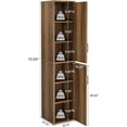 thumbnail image 3 of Tribesigns 75.39-Inch Wood Storage Cabinet, Tall Floor Cabinet with 2 Doors and 6 Shelves, 3 of 7