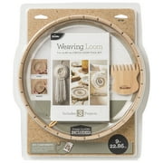 Bucilla 49110 9 in. Circle Weaving Loom Kit, Brown