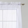 thumbnail image 2 of Zzistar White Voile Sheer Rod Pocket Window Tier Curtains, Pack of 2, 27.5x30 inch, 2 of 8