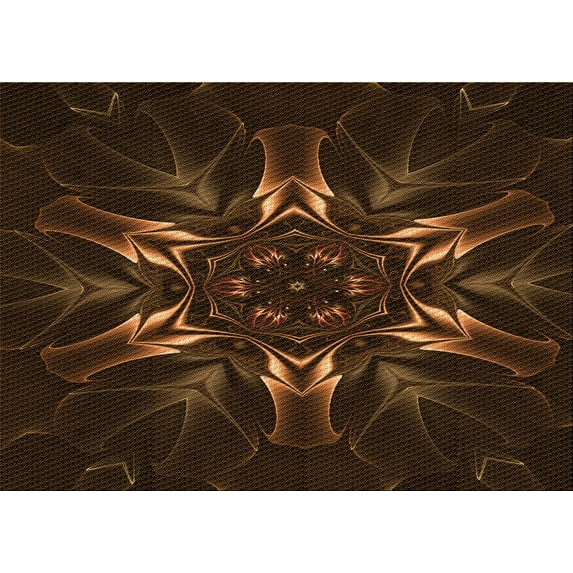 Ahgly Company Indoor Rectangle Patterned Saddle Brown Area Rugs, 2' x 5'