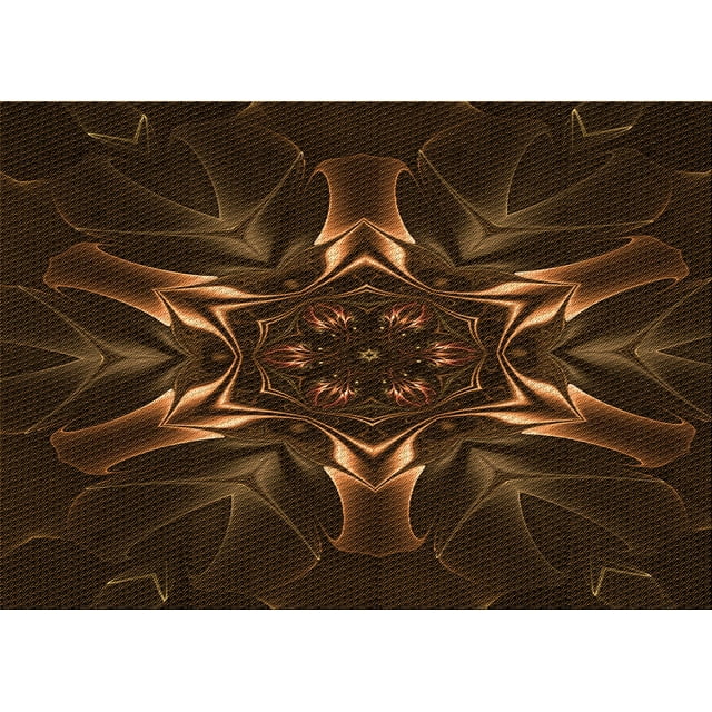 Ahgly Company Machine Washable Indoor Rectangle Transitional Saddle Brown Area Rugs, 8' x 12'