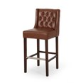 thumbnail image 6 of Leeandre Contemporary Wingback Barstools, Set of 2, Cognac Brown and Espresso, 6 of 8