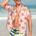 thumbnail image 5 of Picia Starfish Gentle Cotton Regular Fit Short Sleeve Casual Hawaiian Shirt for Men-Small, 5 of 9