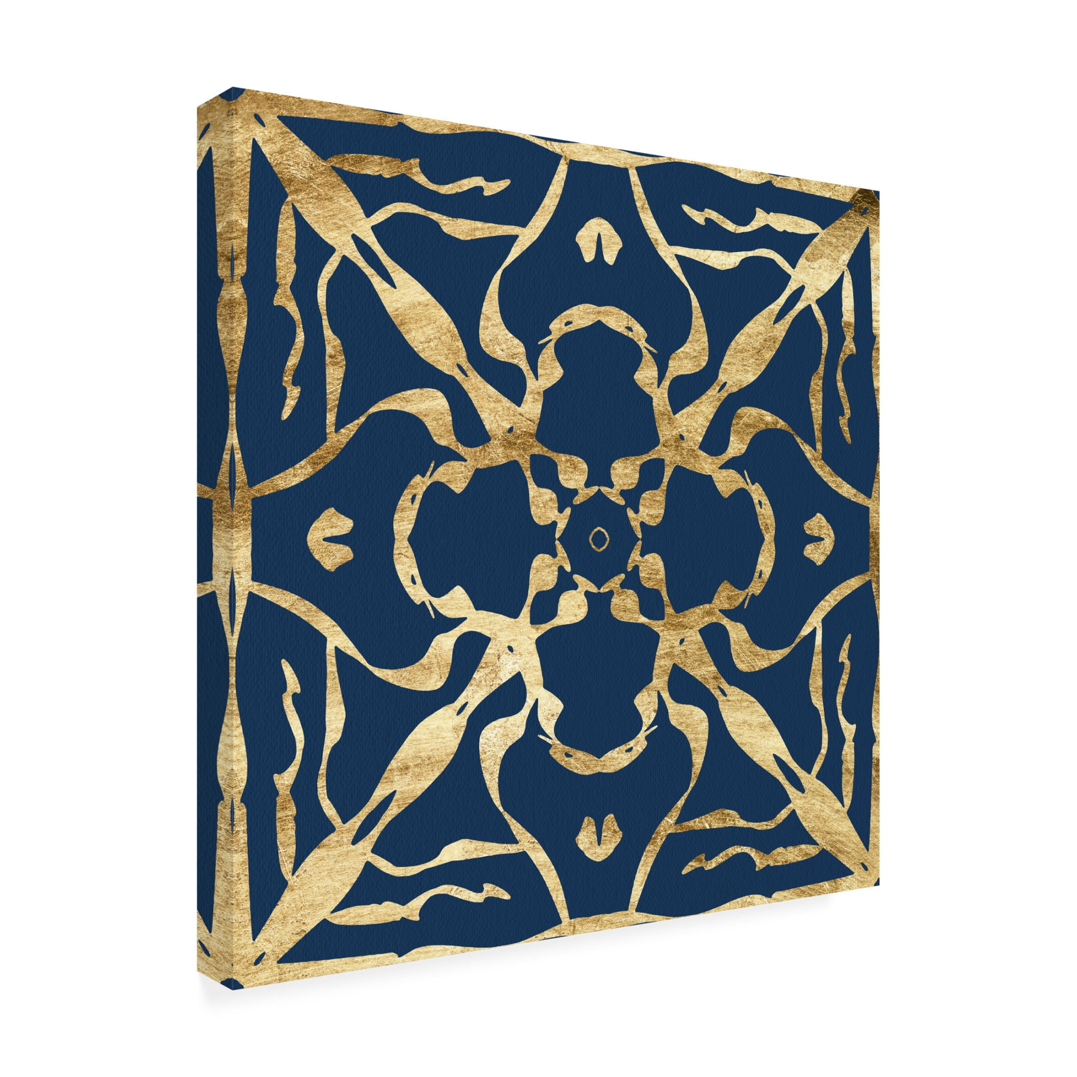 Trademark Fine Art Alonzo Saunders Motif on Blue I Canvas Wall Art
