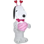 Gemmy Airblown Inflatable Valentine Snoopy, 3.5 ft Tall, Pink