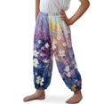 thumbnail image 3 of DISNIMO Vintage Daisy Bloomer Harem Pants Kids Bloomer Trousers for Girls Harem Bloomers Long Pants for Kids Harem Pants Girls Harem Bloomers 3-7 Girls Beach Pants Loose Fall Pants Sweatpants, 3 of 7