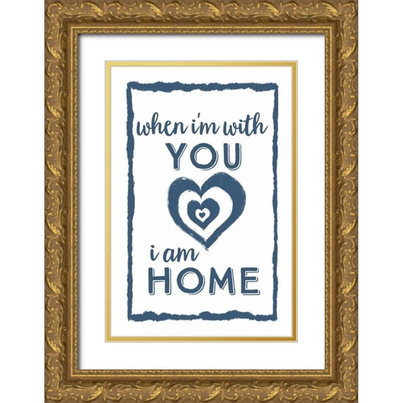 Murdock, Ramona 11x14 Gold Ornate Wood Framed with Double Matting Museum Art Print Titled - I Am Home with You