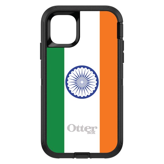 DistinctInk OtterBox Defender Custom Case for Apple iPhone 15 (6.1" Screen) - Show Your Love of India - Slim Profile Design