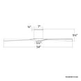 thumbnail image 6 of Aviator 54" Matte Black/Distressed Koa Smart Flush Mount Ceiling Fan with Remote Control, 6 of 10