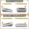 thumbnail image 3 of Aovky Collapsible Dish Drying Rack, Portable 4-Compartment Dish Drainer with Drainboard, Utensil and Plate Organizer, Space-Saving Kitchen Storage Tray for Counter, RV, Camper, Travel Trailer, 3 of 8