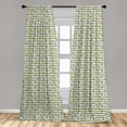 thumbnail image 5 of Ambesonne Cars Curtains, Sedans Bus Traveling Theme, Pair of 28"x84", Apple Green, 5 of 5