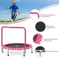 thumbnail image 6 of Topcobe 36 Inch Kids Trampoline Mini Rebounder with Full Covered Handrail, Outdoor Kids Trampoline, Pink, 6 of 9