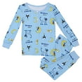 thumbnail image 1 of Pyjama 2 Pcs Ajusté pour Garçons (Jaune Soyeux, Pete the Cat Imprimé Lune Bleue, 4/5), 1 of 2