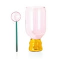 thumbnail image 1 of Vaso para bebidas, vaso para helado con base para dulces y cuchara, para jugo, agua, ensalada de frutas, pudín, colores surtidos, 1 of 6