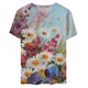 thumbnail image 4 of Fiudx Ofertas Flash Del Día Blusa Holgada de Manga Corta con Cuello Redondo y Manga Corta Informal de Verano de Gran Tamaño para Mujer, 4 of 4