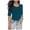A-Blue1452, variant on Womens Solid Basic Bodysuit Three Quarter Sleeve Crew Neck Form Fitting Pullover Top Versatile Minimalist Casual Shirts