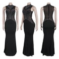thumbnail image 4 of Vestido de noche Zoctuo LK3151 para mujer con strass negro, 4 of 6