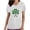 AG-White, variant on lcziwo Womens St Patricks Day Scrub Tops 2025 Fashion Heart Print Irish Shirts Summer Casual V Neck Short Sleeve Scrubs with Pockets Black L Prime Today