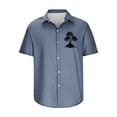 thumbnail image 3 of Camisas de Manga Larga para Hombres Blusa Cómoda de Cuello de Impresión, Camisa Casual de Poliéster para Uso Diario, de Fiesta Y de Primavera de Verano, 3 of 4