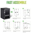 thumbnail image 7 of ToxiRium 18x18x36Inch Hybrid PVC Reptile Cage| Ventilated Habitat Enclosure with Interchangeable Acrylic & Mesh Doors, Durable Tank for Gecko, Chameleon, Snake, Frog, Easy Assembly, Front Dual Access, 7 of 7